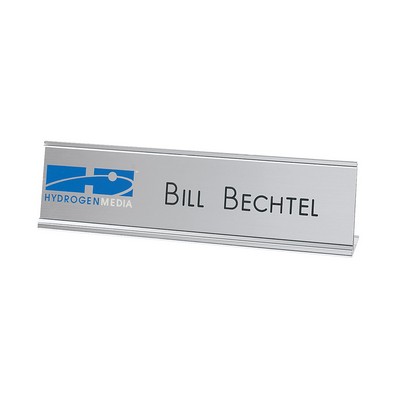 2-Ply Plastic Desk & Wall Name Plate Engraved and Printed: 8" x 2"